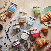 A selection of different jars of flavoured peanut butter
